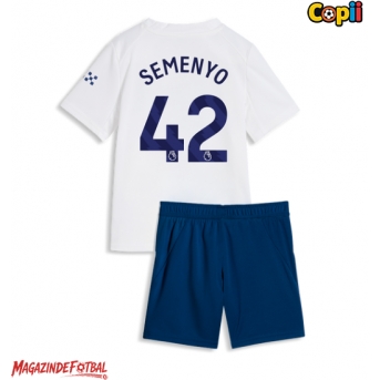 Manchester City Antoine Semenyo #42 Echipament de Fotbal Replică 2026-27 Copii Treilea (+ Șorturi)